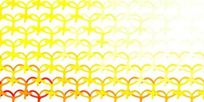 hellroter, gelber Vektorhintergrund mit Frauensymbolen. vektor