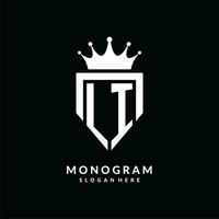 Brief li Logo Monogramm Emblem Stil mit Krone gestalten Design Vorlage vektor