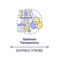 Optimum Transparenz Konzept Symbol. funktional Programmierung Vorteil abstrakt Idee dünn Linie Illustration. Optimierung. isoliert Gliederung Zeichnung. editierbar Schlaganfall vektor