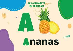 Französisch Alphabet ein Brief vektor