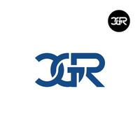 Brief cgr Monogramm Logo Design vektor