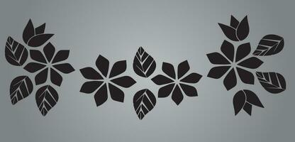 Blumen- Reben und Blätter Muster zum Stickerei oder Schnitt aus vektor