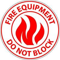 Fußboden Zeichen Feuer Ausrüstung - - tun nicht Block vektor