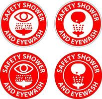Fußboden Zeichen Sicherheit Dusche und Augenspülung vektor