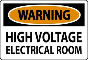 Warnung Zeichen hoch Stromspannung - - elektrisch Zimmer vektor