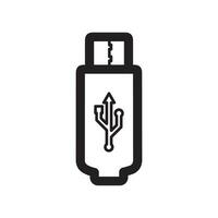 USB Symbol Vektor. Blitz Fahrt Symbol Symbol isoliert auf Weiß Hintergrund. vektor