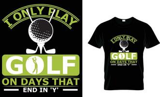 Golf t Hemd Design, Typografie Golf t Hemd Design, Jahrgang Golf t Hemd Design, retro Golf T-Shirt Design, Vektor Illustrator