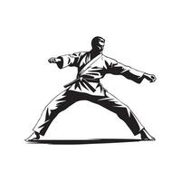 karate utgör logotyp vektor