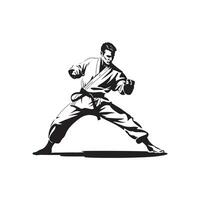 karate utgör logotyp vektor