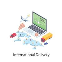 internationale Lieferung und Logistik vektor