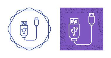 Vektorsymbol für USB-Kabel vektor