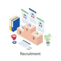 Trendige Recruiting-Elemente vektor