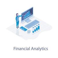 online finansiell analys vektor
