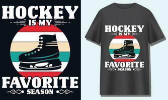 Eishockey ist meine Liebling Jahreszeit, Eishockey T-Shirt Design vektor