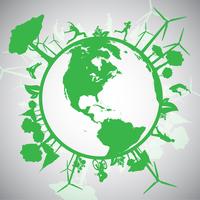 grön eko värld vektor