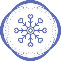 Liebe Schneeflocke Vektor Symbol
