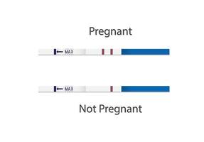 Schwangerschaftsteststreifen. negative und positive Option. Set für Schwangere. Vektor-Illustration vektor