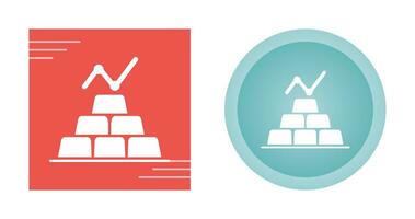 Vektorsymbol für Goldbarren vektor