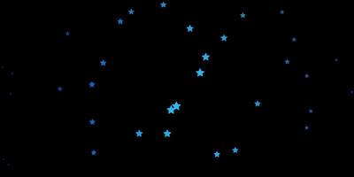 mörkblå vektorbakgrund med små och stora stjärnor. modern geometrisk abstrakt illustration med stjärnor. mönster för inslagning av presenter. vektor