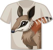 Vorderseite des T-Shirts mit Tiergesichtsvorlage vektor