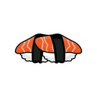 sushi logotyp japansk mat design, vektor symbol mall illustration