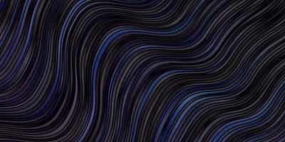 dunkelblauer Vektorhintergrund mit gebogenen Linien. bunte Illustration mit gekrümmten Linien. Muster für Websites, Zielseiten. vektor