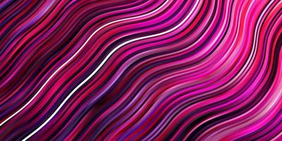 dunkelviolettes, rosafarbenes Vektormuster mit geschwungenen Linien. bunte Illustration mit geschwungenen Linien. Muster für Websites, Zielseiten. vektor