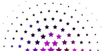 ljuslila, rosa vektorlayout med ljusa stjärnor. färgglad illustration i abstrakt stil med lutningsstjärnor. design för din företagsreklam. vektor