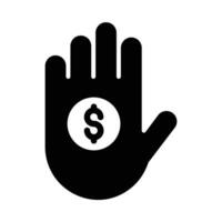 Trinkgeld Vektor Glyphe Symbol zum persönlich und kommerziell verwenden.