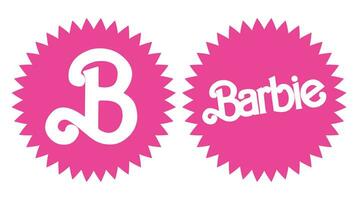 Barbie Rosa Jahrgang Logo Vektor Illustration