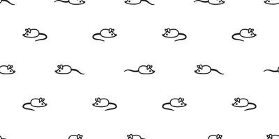 råtta mus sömlös mönster vektor tecknad serie scarf isolerat upprepa tapet bricka bakgrund illustration