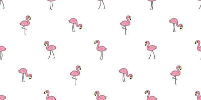 flamingo sömlös mönster vektor rosa flamingos tecknad serie karaktär djur- exotisk scarf isolerat upprepa tapet bricka bakgrund illustration klotter