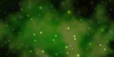 ljusgrönt, gult vektormönster med abstrakta stjärnor. oskärpa dekorativ design i enkel stil med stjärnor. tema för mobiltelefoner. vektor