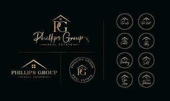 Phillips Gruppe echt Nachlass Logo und Geschäft branding Vorlage Design Inspiration Vektor. vektor