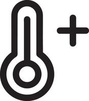 Thermometer Medizin Symbol Symbol Bild Vektor. Illustration von das Temperatur kalt und heiß messen Werkzeug Design Bild.eps 10 vektor