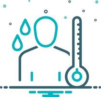 termometer medicin ikon symbol bild vektor. illustration av de temperatur kall och varm mäta verktyg design bild.eps 10 vektor