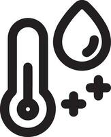 Thermometer Medizin Symbol Symbol Bild Vektor. Illustration von das Temperatur kalt und heiß messen Werkzeug Design Bild.eps 10 vektor