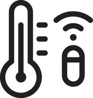 termometer medicin ikon symbol bild vektor. illustration av de temperatur kall och varm mäta verktyg design bild.eps 10 vektor