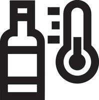 termometer medicin ikon symbol bild vektor. illustration av de temperatur kall och varm mäta verktyg design bild.eps 10 vektor