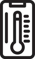 Thermometer Medizin Symbol Symbol Bild Vektor. Illustration von das Temperatur kalt und heiß messen Werkzeug Design Bild.eps 10 vektor