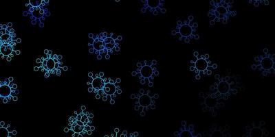dunkelblaue Vektorschablone mit Grippezeichen. vektor