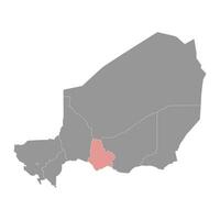 Maradi Region Karte, administrative Aufteilung von das Land von Niger. Vektor Illustration.