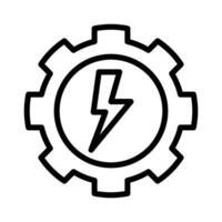 redskap energi icon, lightning.isolated redigerbar vit bakgrund. vektor