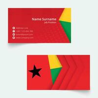 Guinea-Bissau Flagge Geschäft Karte, Standard Größe 90x50 mm Geschäft Karte Vorlage. vektor