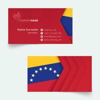 venezuela flagga företag kort, standard storlek 90x50 mm företag kort mall. vektor