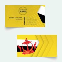 brunei flagga företag kort, standard storlek 90x50 mm företag kort mall. vektor