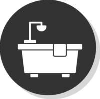 Badewanne-Vektor-Icon-Design vektor