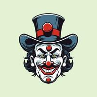 Maskottchen Clown Kunstwerk gefertigt im Vektor Illustration