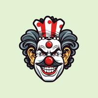 lekfull maskot clown illustration i vektor formatera