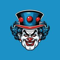 vektor illustration av en glad maskot clown